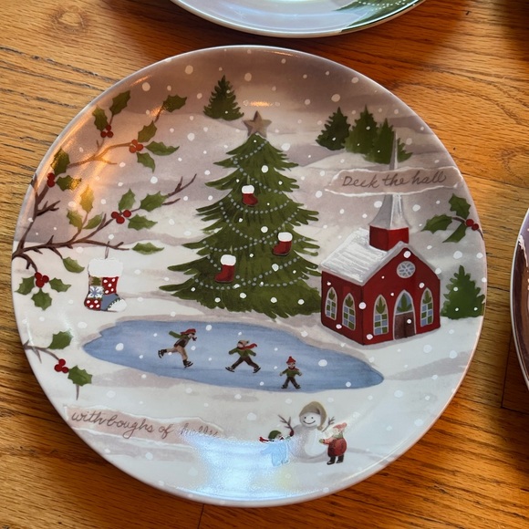 Lenox Christmas Collage Party Plates Set of 4 - Picture 8 of 10